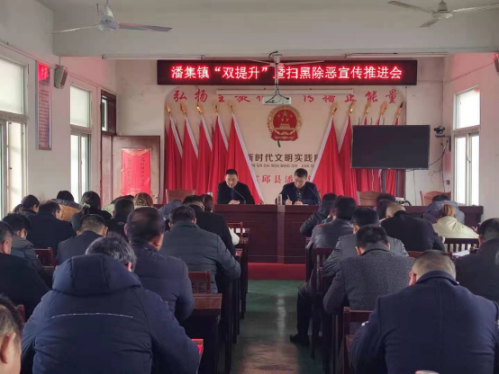 潘集镇召开双提升暨扫黑除恶宣传推进会