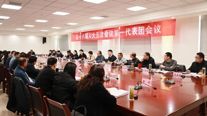 霍绍斌参加县十八届人大五次会议第一代表团讨论